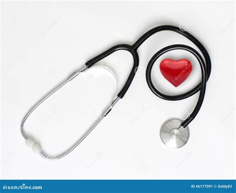 Stethoscope And Heart Stock Image Image Of Clinic 46177091