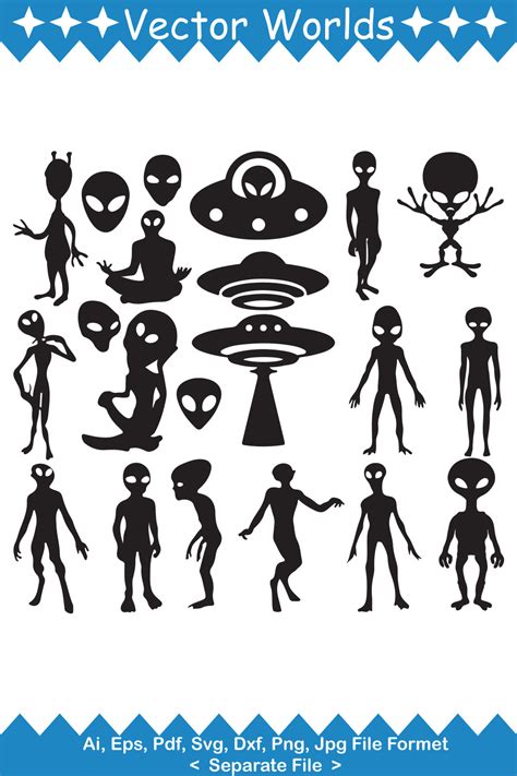 Alien Svg Aliens Svg Ufo Svg Sci Fi Space Svg Ai Pdf Eps Svg