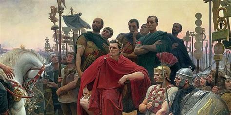 This Is A Picture Of Julius Caesar Surrounded By His Fellow Army