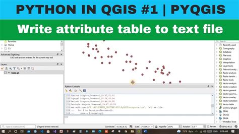 PyQGIS 1 Access Attribute Table And Write It To Text File Beginners