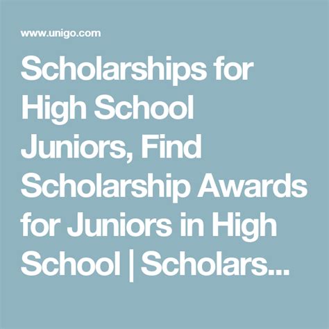 Scholarships For High School Juniors Find Scholarship Awards For