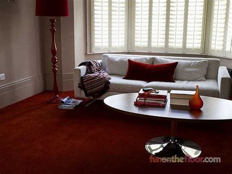 Red Carpet Dark Grey Couch Living Room Brown Couch Decor White Room
