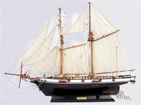 Harvey Handcrafted Wooden Tall Ship Model Ready For Display Schooner