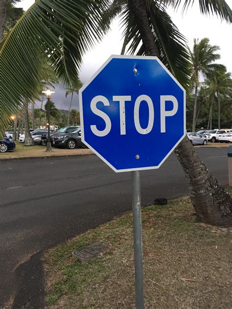 This blue stop sign : mildlyinteresting