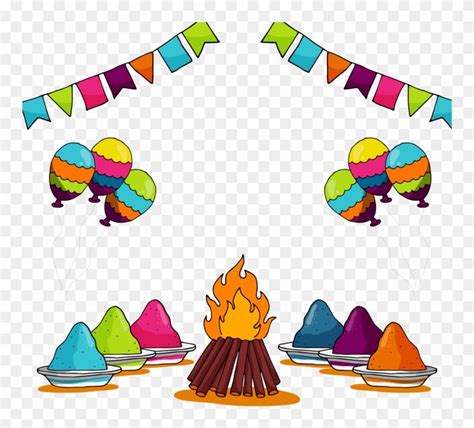 Download Hd Illustration Of Set Of Holi Element With Colors Holi