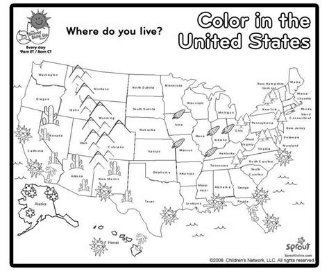 Us Map Coloring Page And Coloring Coloring Home
