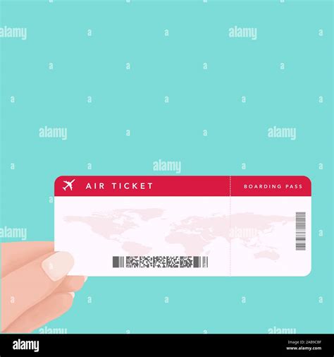 Hand Holding Boarding Pass Ticket Airline Boarding Tickets Travel And Business Trips Concept