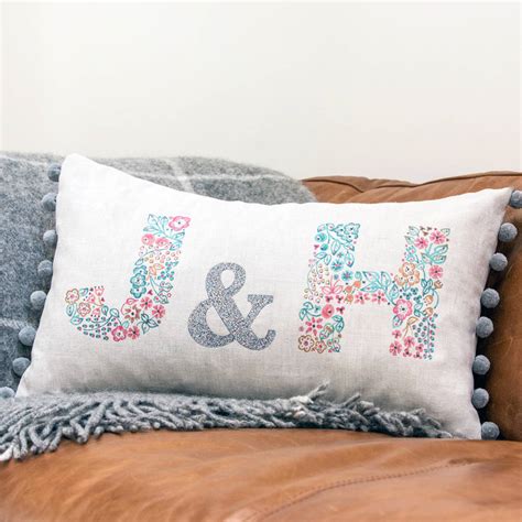 Best gift for marriage anniversary couple. personalised wedding, anniversary or couple cushion by ...
