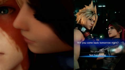 Final Fantasy Vii Remake Jessie Flirting Kissing And Crushing On Cloud