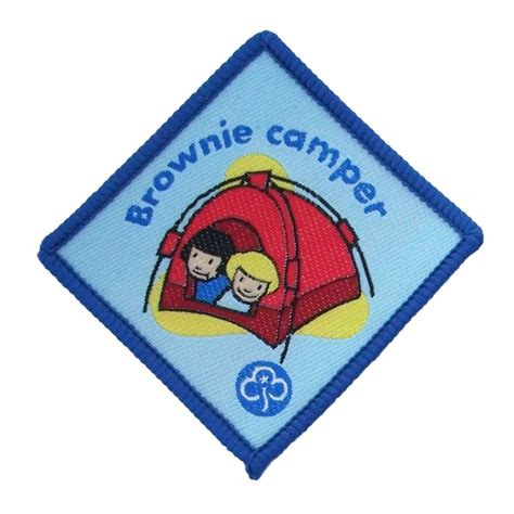 Brownie Camper Advanced Woven Badge Girlguiding North West England Shop
