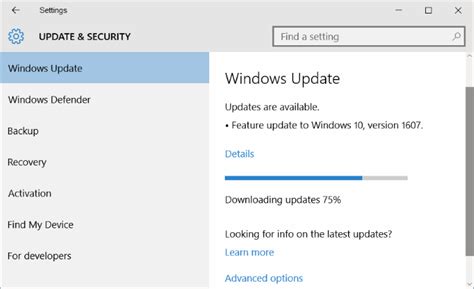 Fix Windows 10 Anniversary Update 1607 Not Showing Up