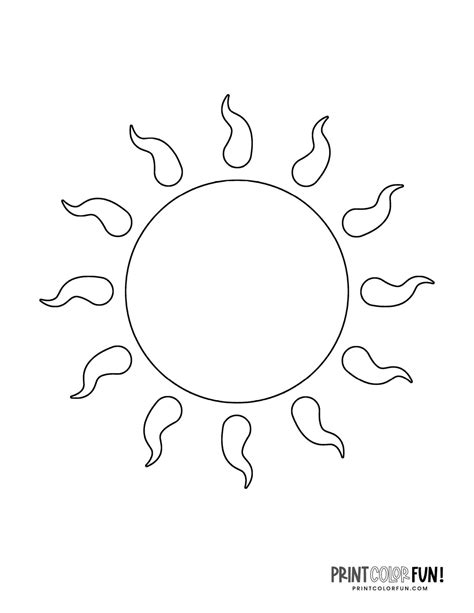 24 Fun Sun Clipart Plus Cute Sun Printable Coloring Pages For Crafts