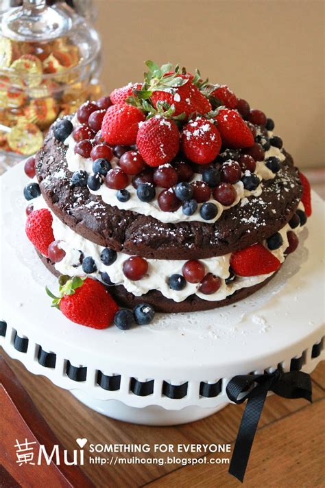 Something For Everyone Naked Chocolate Cake With Fruit Recipe Yum