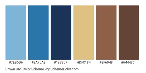 Brown Bro Color Scheme Blue