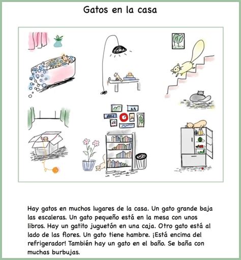 La Casa Vocabulary Activity And Reading Gatos En La Casa Spanish