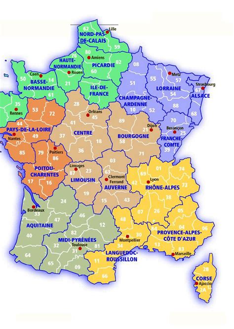 Sie sind süß, aber auch gefährlich: Frankrijk landkaart | Afdrukbare plattegronden van ...