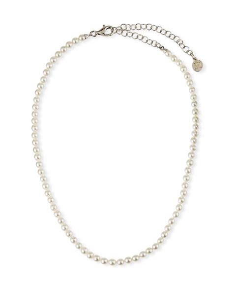 Majorica 4mm Pearl Strand Necklace Neiman Marcus