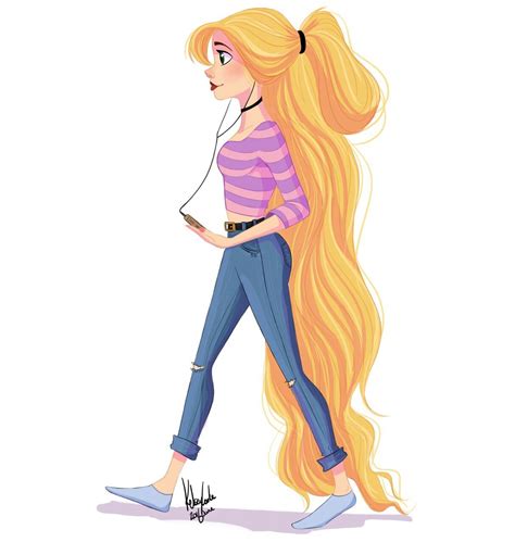 Modern Rapunzel Disney Princess Fashion Disney Princess Drawings