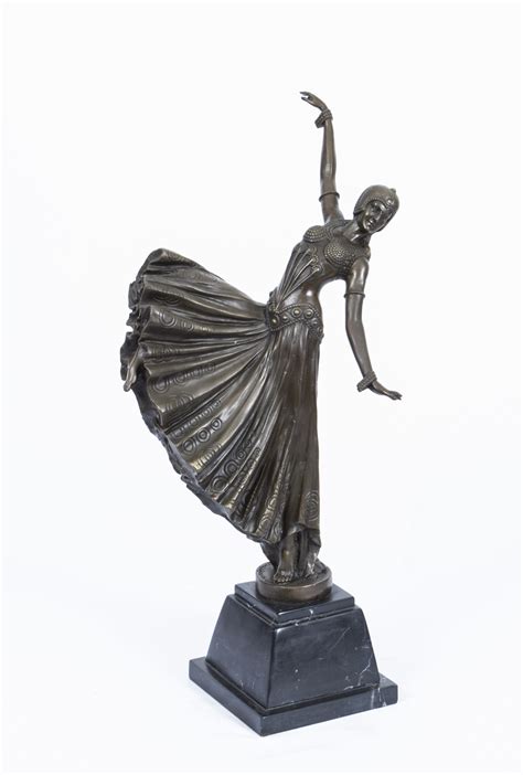 Art Deco Style Bronze Dancing Lady After Chiparus Ref No