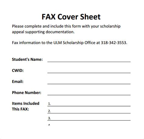 Printable Medical Fax Cover Sheet Template