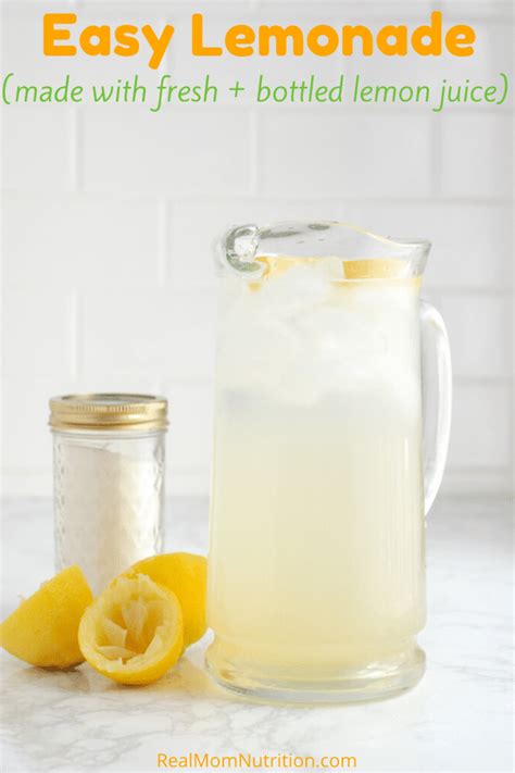 Easy Lemonade Made With Fresh Bottled Lemon Juice Lemonade Recipe