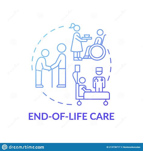 Endoflife Care Blue Gradient Concept Icon Ilustración Del Vector