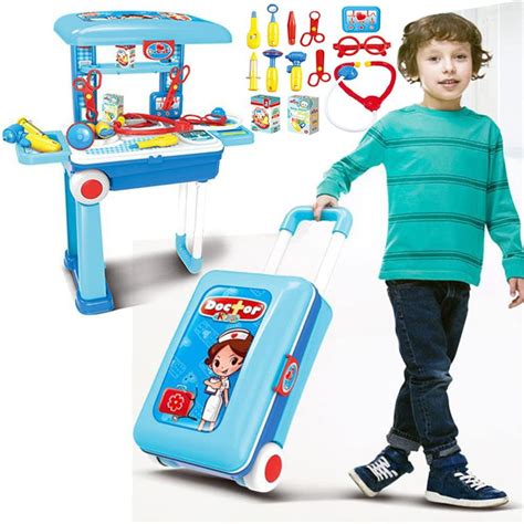 Wonderplay 2 In 1 Travel Suitcase Doctor Playset For Children Includes