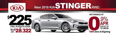 2018 Kia Stinger Lease Special Ct Kia Dealer Premier Kia Branford