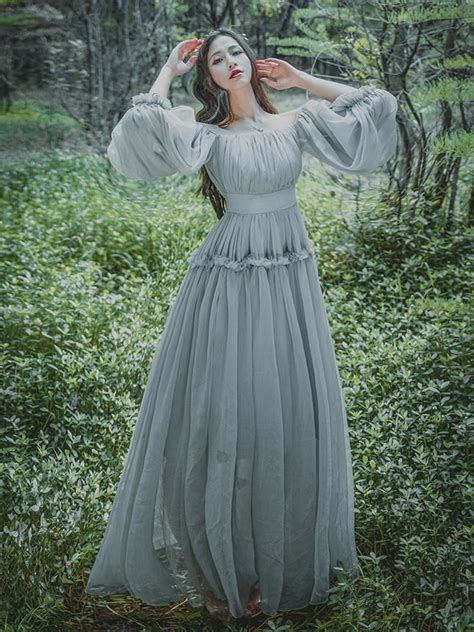 Princess polly is australia's best online fashion boutique. Ruffled Off-the-shoulder Maxi Dress | Medieval dress ...