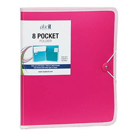 Docit 8 Pocket Folder Pink 00908 Pk Buy Online In Uae Office