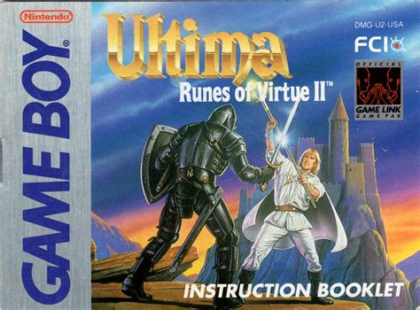 Ultima Runes Of Virtue Ii Cover Or Packaging Material Mobygames