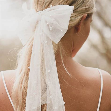 Pearl Hair Bow Vowd Weddings Wedding Hairstyles Bridal Hair