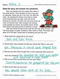 Short Story with Comprehension Questions | 3rd grade reading ...
