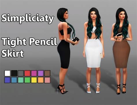 Simpliciaty Tight Pencil Skirt • Sims 4 Downloads