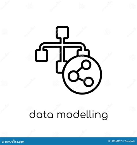 Data Modelling Icon Trendy Modern Flat Linear Vector Data Model Stock