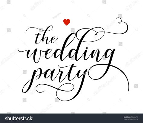 Script Wedding Text Word Art Vector Stock Vector 690899650 Shutterstock