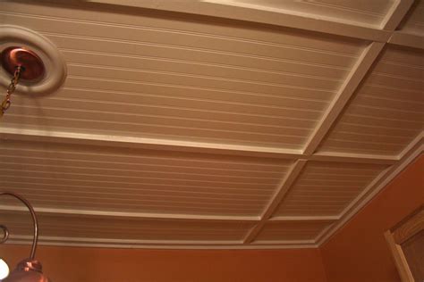 Lovely basement drop ceiling traditional basement… BASEMENT - Bead board Drop ceiling in 2020 | Dropped ...