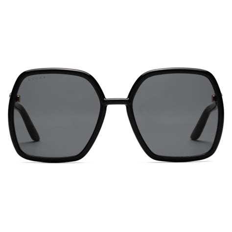 gucci square sunglasses black gray gucci eyewear avvenice