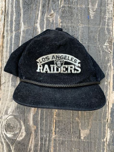 Embroidered Los Angeles Raiders Corduroy Snapback Hat Boardwalk Vintage