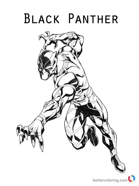 This is black panther (level 1): Black panther coloring book - Coloring pages for kids