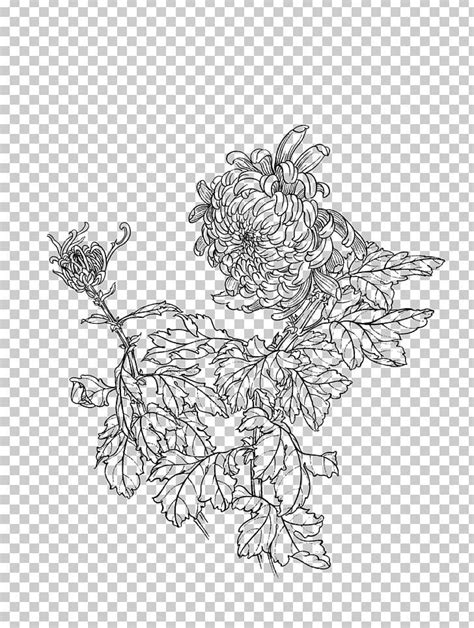 Painting Gongbi Line Art U Du Cfu B Png Clipart Cartoon Chinese Painting Chrysanthemum