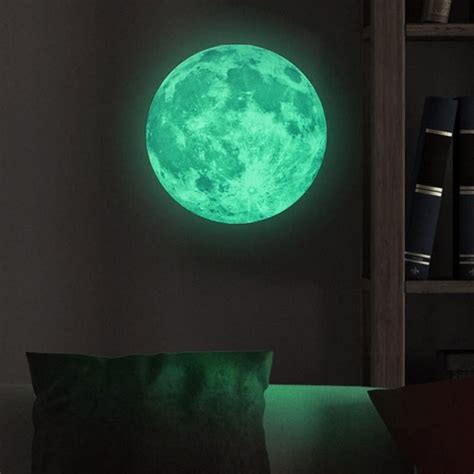 Moon Wall Sticker Luminous Moon Glow In The Dark Moonlight For Kid Baby