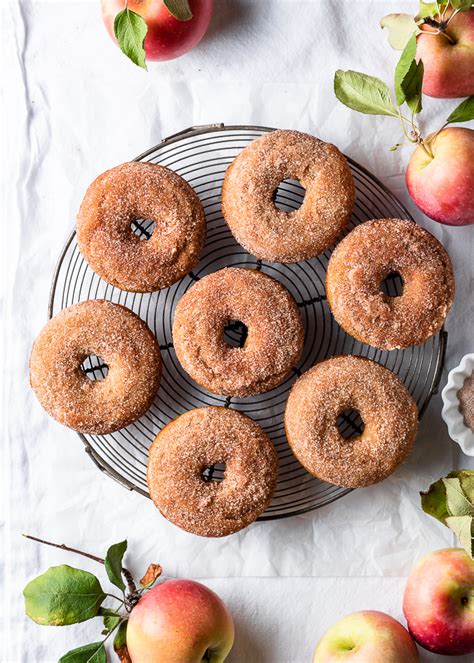Homemade Baked Apple Donuts With Cinnamon Sugar With Video Fork