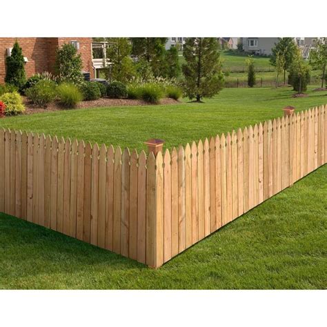 Outdoor Essentials In X In X Ft Western Red Cedar French Gothic Fence Picket