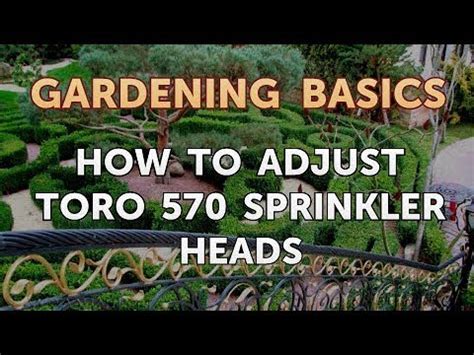 What have are these toro sprinkler heads but i am having trouble. How to Adjust Toro 570 Sprinkler Heads - YouTube