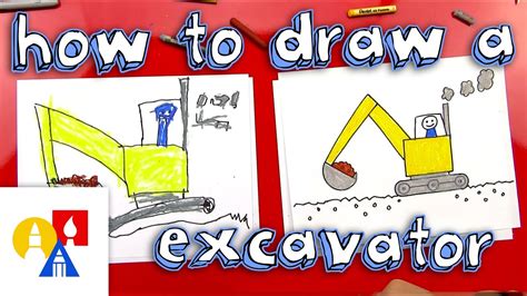 How To Draw An Excavator For Young Artists Youtube