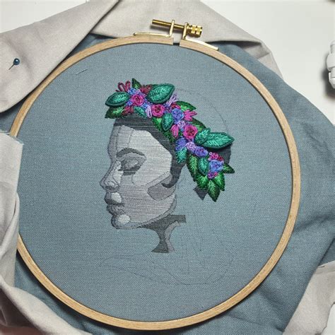 Modern Cameo Embroidery Pattern Pdf Jessica Long Embroidery