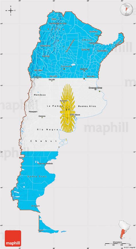 Facts on world and country flags, maps, geography, history, statistics, disasters current events, and international relations. Flag Map of Argentina