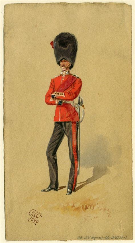 British Coldstream Guards Officer 1890 By Reginald Augustus Wymer British Military