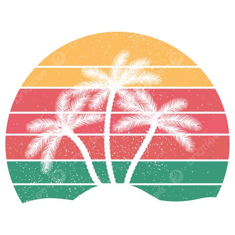 vintage retro sunset tropical palm holiday vector tropical palm vintage retro sunset png and